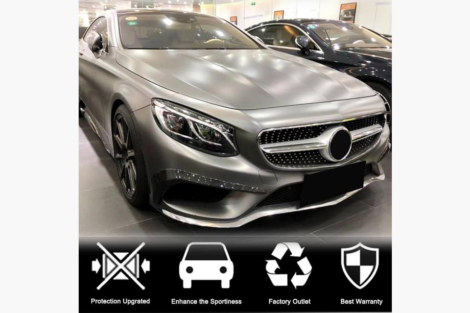 Mercedes S-class C217 Coupe 2014-2020 гг. Вставки в передний бампер (для AMG-Line 2015-2018, Карбон) Фото 3