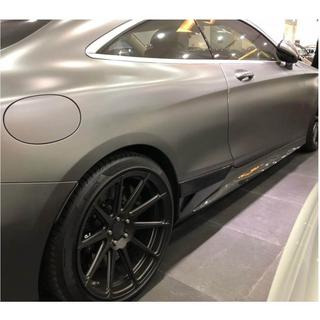 Боковые пороги (для AMG-Line 2015-2018, Карбон) Mercedes S-class C217 Coupe 2014-2020 гг. фото 4