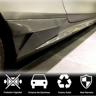 Боковые накладки на пороги (для AMG-Line 2015-2018, Карбон) Mercedes S-class C217 Coupe 2014-2020 гг. фото 2