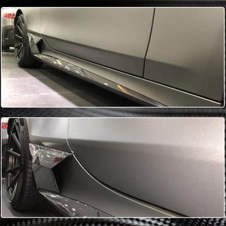 Боковые накладки на пороги (для AMG-Line 2015-2018, Карбон) Mercedes S-class C217 Coupe 2014-2020 гг. фото 4