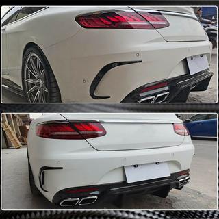 Накладка на задний бампер (для AMG / AMG-Line, Карбон) фото 4