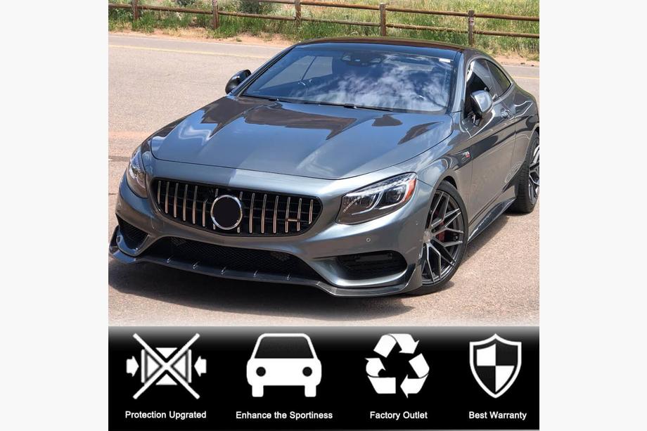 Mercedes S-class C217 Coupe 2014-2020 гг. Передний Бампер Лип V2 для AMG-Line 2015-2018 Карбон Фото 3