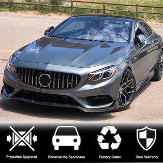 Накладка на передний бампер Lip V3 (для AMG-Line 2015-2018, Карбон) фото 3