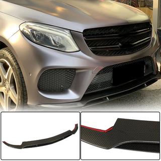 Накладки на передний бампер Lip (для GLE43 AMG, Карбон) фото 1