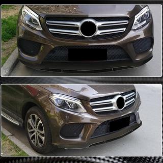 Накладки на передний бампер Lip (для GLE43 AMG, Карбон) фото 2