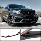 Mercedes GLE coupe C292 2015-2019 гг. Накладки на передний бампер Lip (для GLE63 AMG, Пластик) фото 1