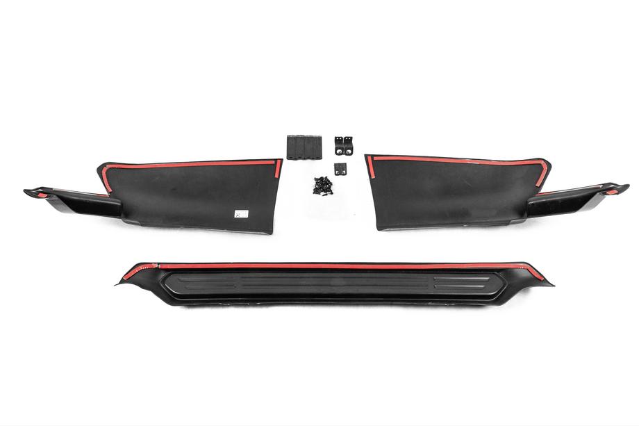 Toyota Land Cruiser Prado 150 2009-2023 гг. Задний диффузор TRD из 3 частей (для 2017+) Черный Фото 6
