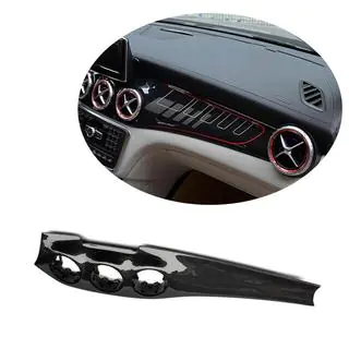 Накладка на центральную консоль (2014-2016, Карбон) Mercedes GLA X156 2014-2019 гг. фото 1
