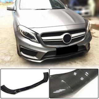 Накладка на передний бампер Lip (для GLA45 AMG 2013-2016, Карбон) фото 1