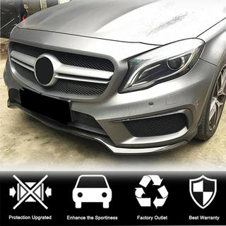Накладка на передний бампер Lip (для GLA45 AMG 2013-2016, Карбон) фото 2