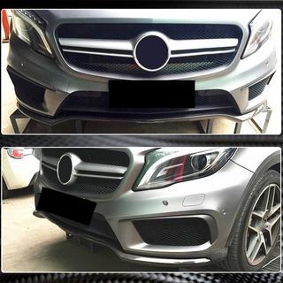 Накладка на передний бампер Lip (для GLA45 AMG 2013-2016, Карбон) фото 4