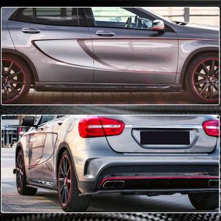 Боковые пороги (для GLA45 AMG 2013-2016, Карбон) фото 4
