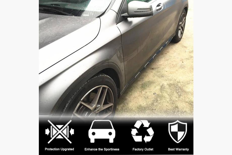 Mercedes GLA X156 2014-2019 гг. Боковые пороги (для GLA45 AMG 2013-2016, Карбон) Фото 2