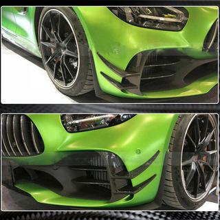 Накладки на передний бампер V1 (для GT R 2016-2019, Карбон) фото 4
