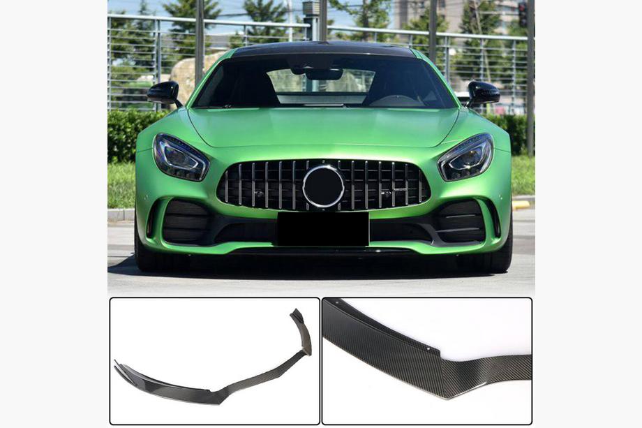 Mercedes AMG GT C190/R190 2014-2022 гг. Передний Бампер Лип Спойлер (для GT R 2016-2019, Карбон) Фото 1