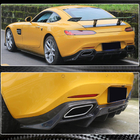 Mercedes AMG GT C190/R190 2014-2022 гг. Диффузор заднего бампера (для 2015-2017, Карбон) фото 3