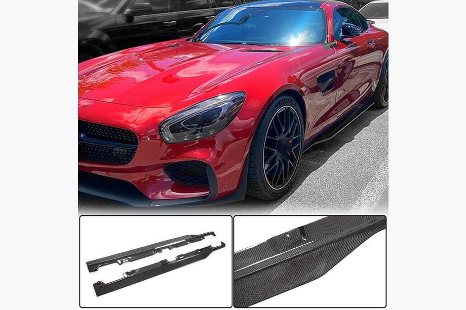 Mercedes AMG GT C190/R190 2014-2022 гг. Боковые Пороги (2015-2017, Карбон) Image