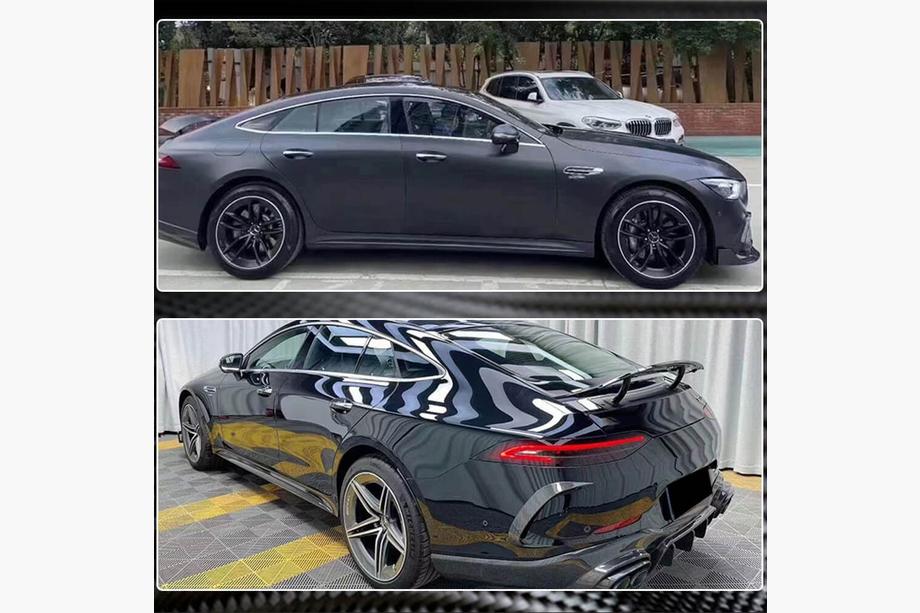 Mercedes AMG GT 4 X290 2018- гг. Боковые Пороги (для GT53 2018-2022, Сухой Карбон) Фото 5