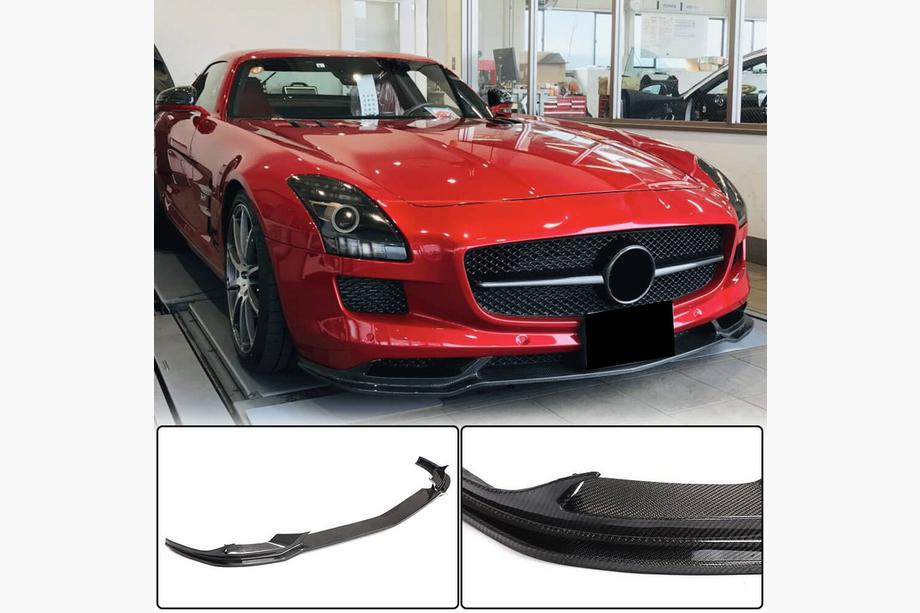 Mercedes SLS C197 2010-2014 гг. Передний Бампер Лип Спойлер (Карбон) Image