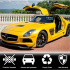 Mercedes SLS C197 2010-2014 гг. Флапсы на передний бампер V2 (Карбон) фото 3