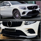 Mercedes GLC coupe C253 2016-2023 гг. Накладка на передний бампер Lip (для AMG-Line/GLC43 AMG, Карбон) фото 2