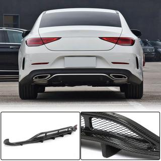 Диффузор заднего бампера V2 для AMG-Line 2018-2020, Карбон фото 1