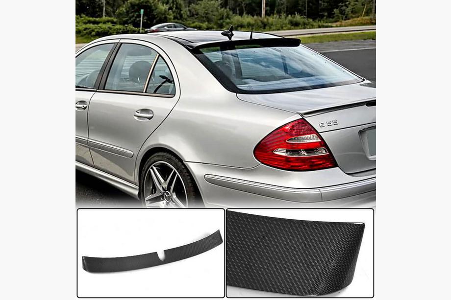 Mercedes E-class W211 2002-2009 гг. Бленда спойлера заднего стекла (2002-2006, Карбон) Image
