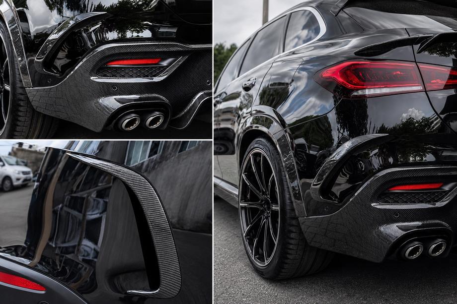 Mercedes GLE coupe C167 2019- гг. Накладка на задний бампер карбон для GLE 350/GLE450/GLE63 2019-2023 Фото 2