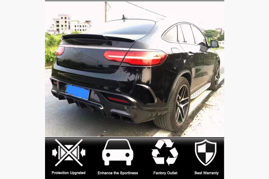 Mercedes GLE coupe C292 2015-2019 гг. Накладка на задний бампер карбон для GLE 350/GLE450/GLE63 2019-2023 Фото 2