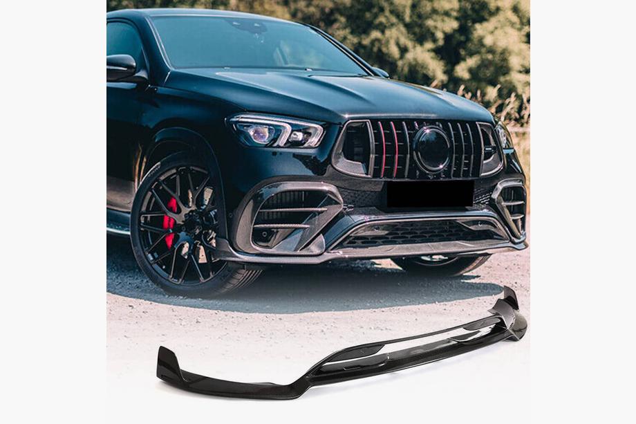 Mercedes GLE coupe C167 2019- гг. Накладки на передний бампер Lip (GLE63 AMG, Карбон) Image