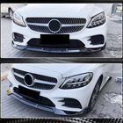 Mercedes C-class W206 2022- гг. Накладка на Передний Бампер Lip (для AMG-Line, Карбон) фото 3