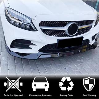 Накладка на Передний Бампер Lip (для AMG-Line, Карбон) фото 2