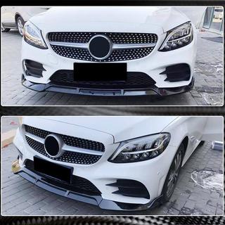 Накладка на Передний Бампер Lip (для AMG-Line, Карбон) фото 3