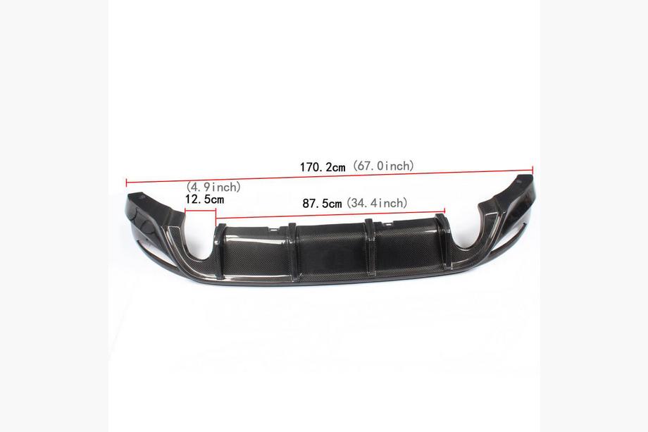Volkswagen Golf 7/E-Golf 2012-2020 гг. Диффузор заднего бампера V1 (для Base/GTI HB 2012-2017, Карбон) Фото 5