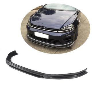 Накладка на передний бампер Lip (для R/R-Line 2012-2017, Карбон) Volkswagen Golf 7/E-Golf 2012-2020 гг. фото 1