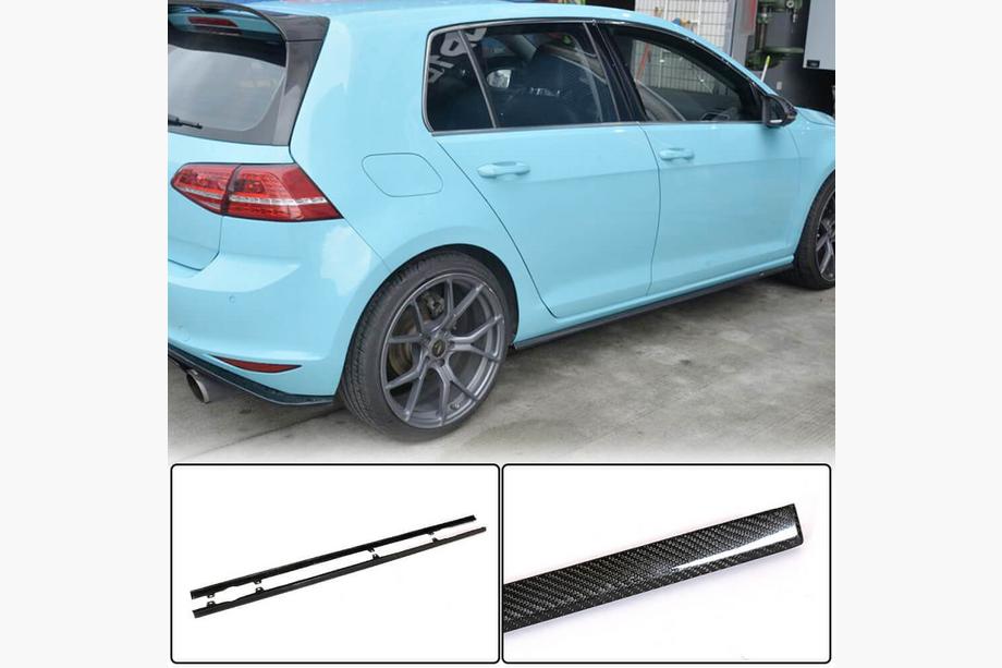 Volkswagen Golf 7/E-Golf 2012-2020 гг. Боковые Пороги (для R/R-Line 2017-2020, Карбон) Image