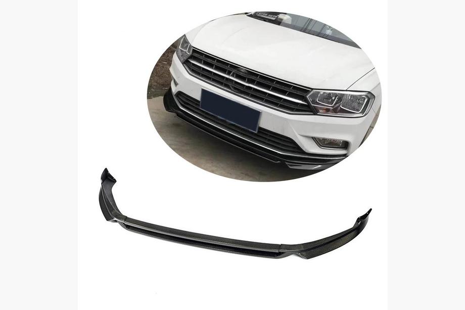 Volkswagen Golf 7/E-Golf 2012-2020 гг. Накладка на передний бампер Lip (для Base 2017-2020, Карбон) Image