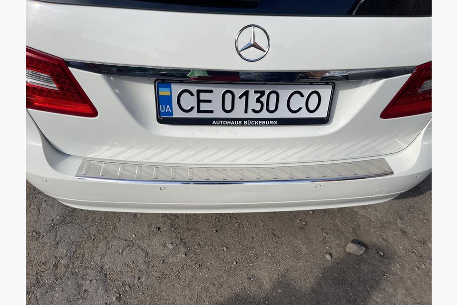 Mercedes E-class W211 2002-2009 гг. Накладка на задний бампер Carmos (SW, нержавейка) Фото 3