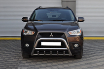 Mitsubishi ASX 2010-2023 гг. Кенгурятник WT003 (нержавейка) фото 1