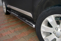 Mitsubishi Outlander 2006-2012 гг. Боковые трубы (2 шт., нержавейка) фото 1