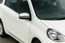 Nissan Micra K13 2011-2016 гг. Накладки на Зеркала (2 шт., Нержавейка) фото 1