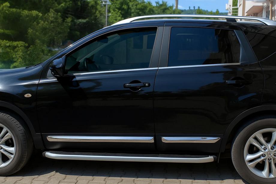 Nissan Qashqai 2010-2014 гг. Дверные молдинги OmsaLine (4 шт, нержавейка) Image