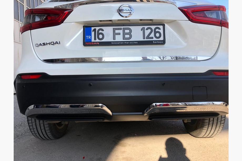 Nissan Qashqai 2014-2021 гг. Накладка на багажник нержавейка OmsaLine - Итальянская Нержавейка Фото 2