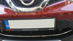 Nissan Qashqai 2014-2021 гг. Накладка на передний бампер нержавейка (2014-2017) Carmos - Турецкая Нержавеющая Сталь фото 5
