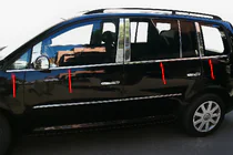 Volkswagen Touran 2003-2010 гг. Наружные молдинги окон нержавейка (8 шт) OmsaLine - Итальянская Нержавейка фото 1