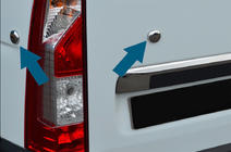 Renault Master 2011-2023 гг. Заглушки дверей (4 шт, нержавейка) фото 1
