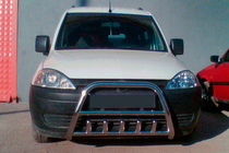 Opel Combo 2002–2012 гг. Защита переднего бампера (нерж. сталь) фото 1