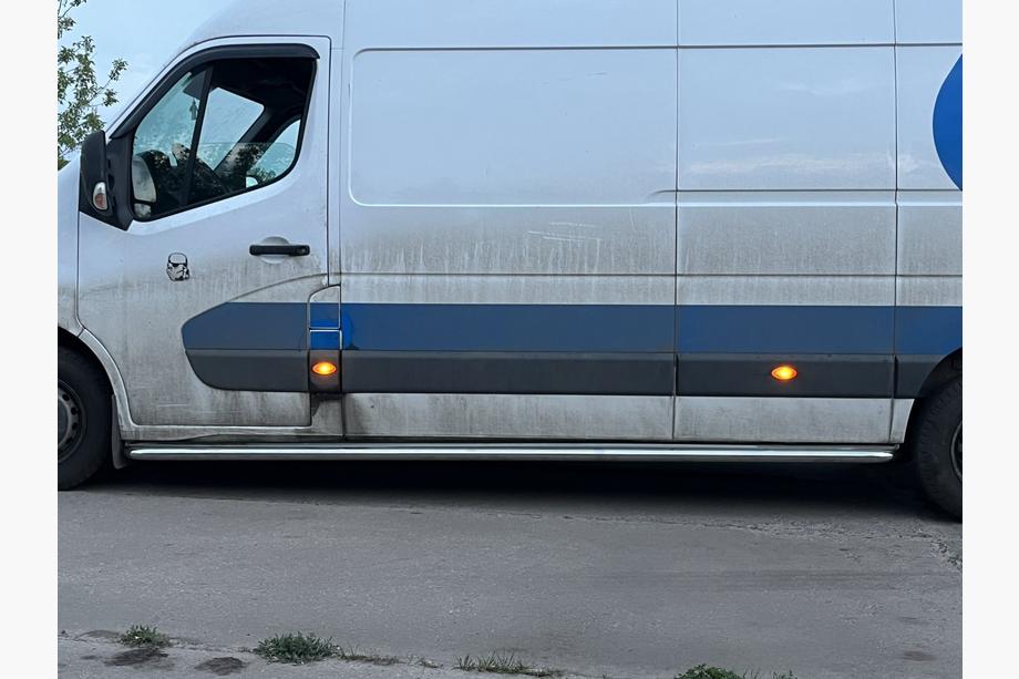 Nissan NV400 2010-2024 гг. Боковые Подножки Premium (2 шт., Нержавейка) 60мм, Средняя База Фото 3