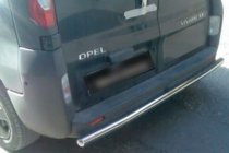 Opel Vivaro 2001–2015 гг. Задняя защита AK002 (нерж. сталь) фото 2