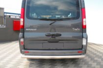 Renault Trafic 2001–2015 гг. Задняя защита AK002 (нерж. сталь) фото 3